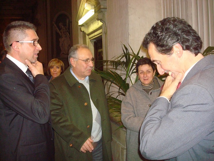 Gli Organari Paolo e Raffaele Marin con l´amico e M° Organaro Giovanni Mascioni